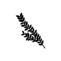 magnifique plat feuille silhouette. jungle feuillage illustration. plante floral conception vecteur