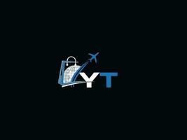 logotype global yt logo icône vecteur, abstrait air yt logo pour Voyage agence vecteur
