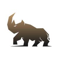 rhinocéros logo icône conception vecteur