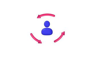 3d icône gens la communication vecteur symboles isolé sur Contexte
