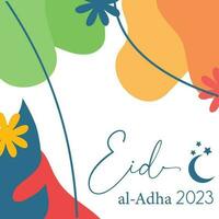 ensemble social médias Publier modèle de eid Al adha événement. vecteur