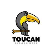toucan mascotte dessin animé vecteur