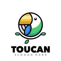 toucan cercle ligne art logo vecteur