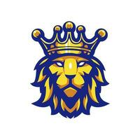 Lion Roi athlétique club vecteur logo concept isolé sur blanc Contexte