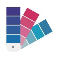 icône de style plat concepteur palette de couleurs