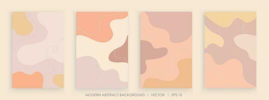 moderne abstrait Créatif arrière-plans avec ondulé formes et ligne coloré couleurs conception vecteur