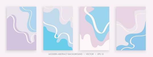 moderne abstrait Créatif arrière-plans avec ondulé formes et ligne coloré couleurs conception vecteur