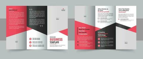 triple brochure modèle minimaliste géométrique conception pour entreprise et entreprise. Créatif concept à trois volets brochure vecteur