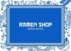 Japonais ramen conception Contexte livre menu couverture vecteur