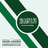 saoudien Saoudite indépendance journée 23e septembre bannière conception et carte ou drapeau conception vert Contexte vecteur