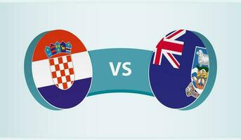 Croatie contre Falkland îles, équipe des sports compétition concept. vecteur
