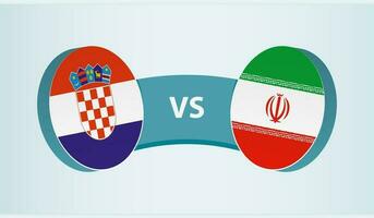 Croatie contre l'Iran, équipe des sports compétition concept. vecteur