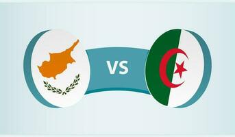 Chypre contre Algérie, équipe des sports compétition concept. vecteur