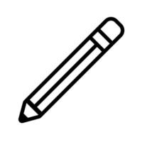 icône de style de ligne de fournitures scolaires crayon vecteur