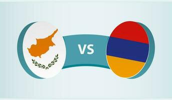 Chypre contre Arménie, équipe des sports compétition concept. vecteur
