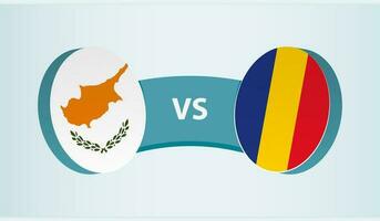 Chypre contre Roumanie, équipe des sports compétition concept. vecteur
