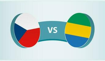 tchèque république contre Gabon, équipe des sports compétition concept. vecteur