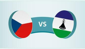 tchèque république contre Lesotho, équipe des sports compétition concept. vecteur