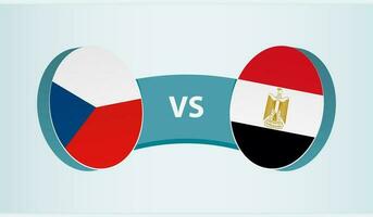 tchèque république contre Egypte, équipe des sports compétition concept. vecteur