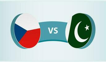 tchèque république contre Pakistan, équipe des sports compétition concept. vecteur