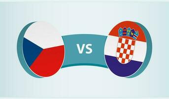 tchèque république contre Croatie, équipe des sports compétition concept. vecteur