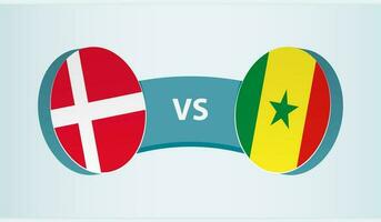 Danemark contre Sénégal, équipe des sports compétition concept. vecteur