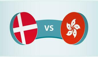 Danemark contre Hong Kong, équipe des sports compétition concept. vecteur