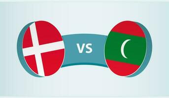Danemark contre Maldives, équipe des sports compétition concept. vecteur
