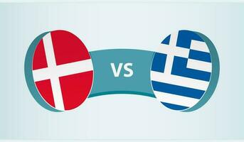 Danemark contre Grèce, équipe des sports compétition concept. vecteur