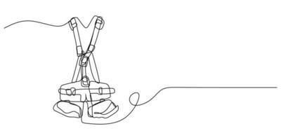 continu Célibataire un ligne de Roche escalade équipement vecteur