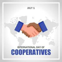 international coopérative journée symbole. vecteur illustration. adapté pour affiche, bannières, campagne et salutation carte.