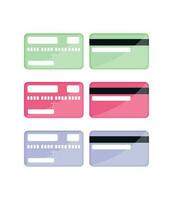 jeu de cartes de crédit vecteur