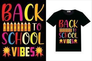T-shirt, retour à école, professeur, école, vecteur, étudiant, enfants, préscolaire, éducation, typographie, vecteur