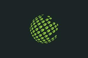 vert globe la nature moderne logo conception vecteur