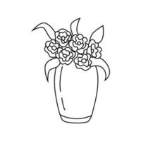 vecteur illustration de vase avec fleurs