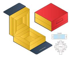 boîte d'emballage die cut template design maquette 3d vecteur