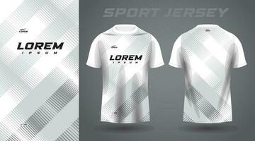 conception de maillot de sport chemise blanche et grise vecteur