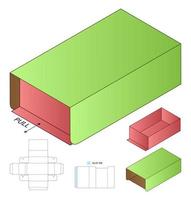 boîte d'emballage die cut template design maquette 3d vecteur