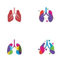poumons soins logo modèle conception vecteur poumons santé