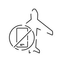 aéroport ligne icône et symbole, avion, transport, signe, objet. été Voyage ou transport et vol avion. vecteur