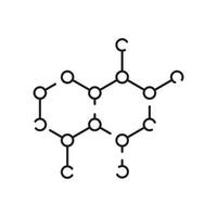 chimique ou chimie ligne icône, laboratoire verre signe, vecteur graphique. science et scientifique équipement et la biologie tester instruments.