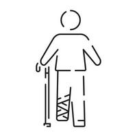 désactivée gens ligne Icônes. vecteur illustration fauteuil roulant, plus ancien, handicapé, sourd et social problème contour icône.