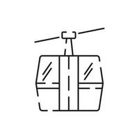 Publique transport câble voiture ligne icône. circulation symbole. inclus comme garage, valet serviteur et Voyage. vecteur