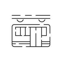 Publique transport monorayon ligne icône. circulation symbole. inclus comme garage, valet serviteur et Voyage. vecteur