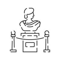 musée ligne icône. divertissement icône. antique colonne linéaire pictogramme isolé sur blanc pixel parfait illustration statue. vecteur
