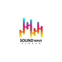 du son vague logo. l'audio coloré vague logo modèle vecteur