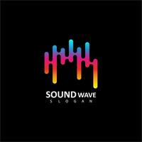 du son vague logo. l'audio coloré vague logo modèle vecteur