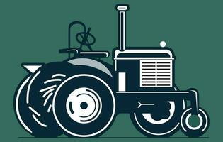 illustration de plat tracteur dans vecteur style, plat dessin animé tracteur. agriculteur production machine,