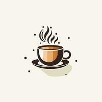café tasse vecteur logo conception, haut de gamme café magasin logo. café agresser icône,