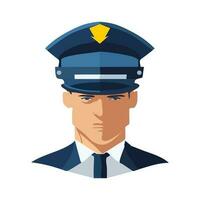 portrait de police officier vecteur illustration